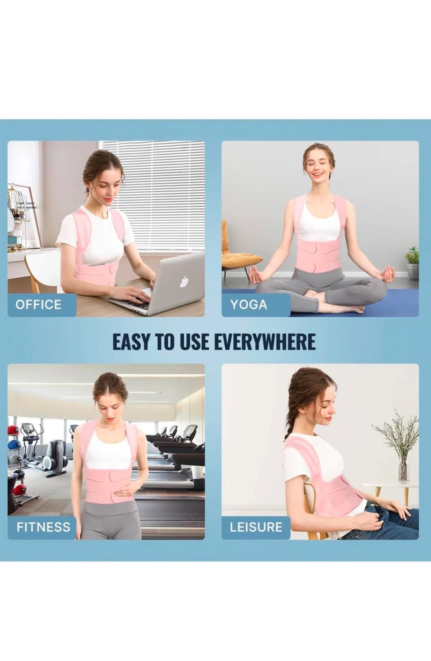 GUDOO Back Brace and Posture Corrector for Women and Men _2