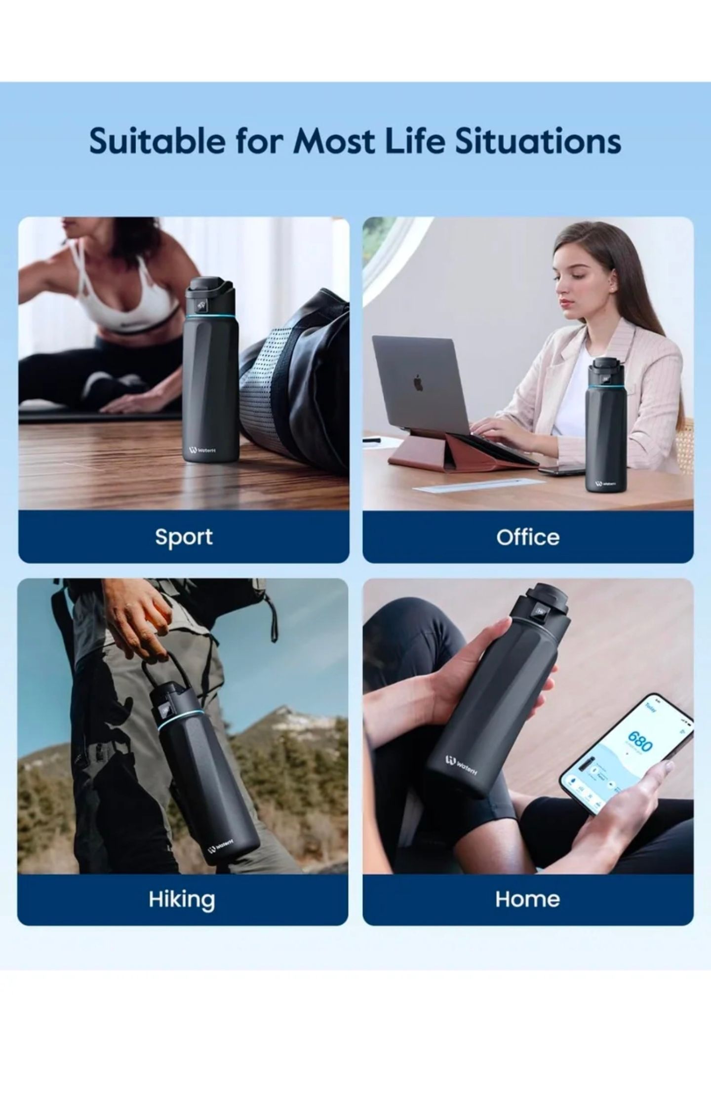 WATERH BOOST Smart Bottle with Reminder to Drink & Tracker Bottle_5