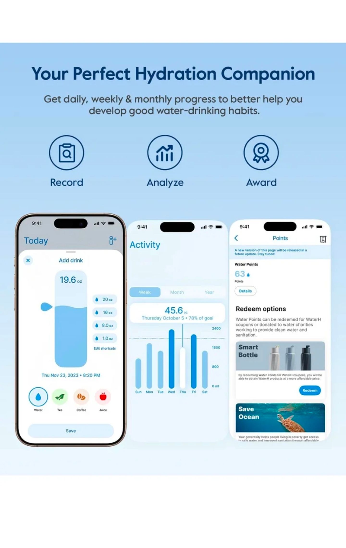 WATERH BOOST Smart Bottle with Reminder to Drink & Tracker Bottle_2