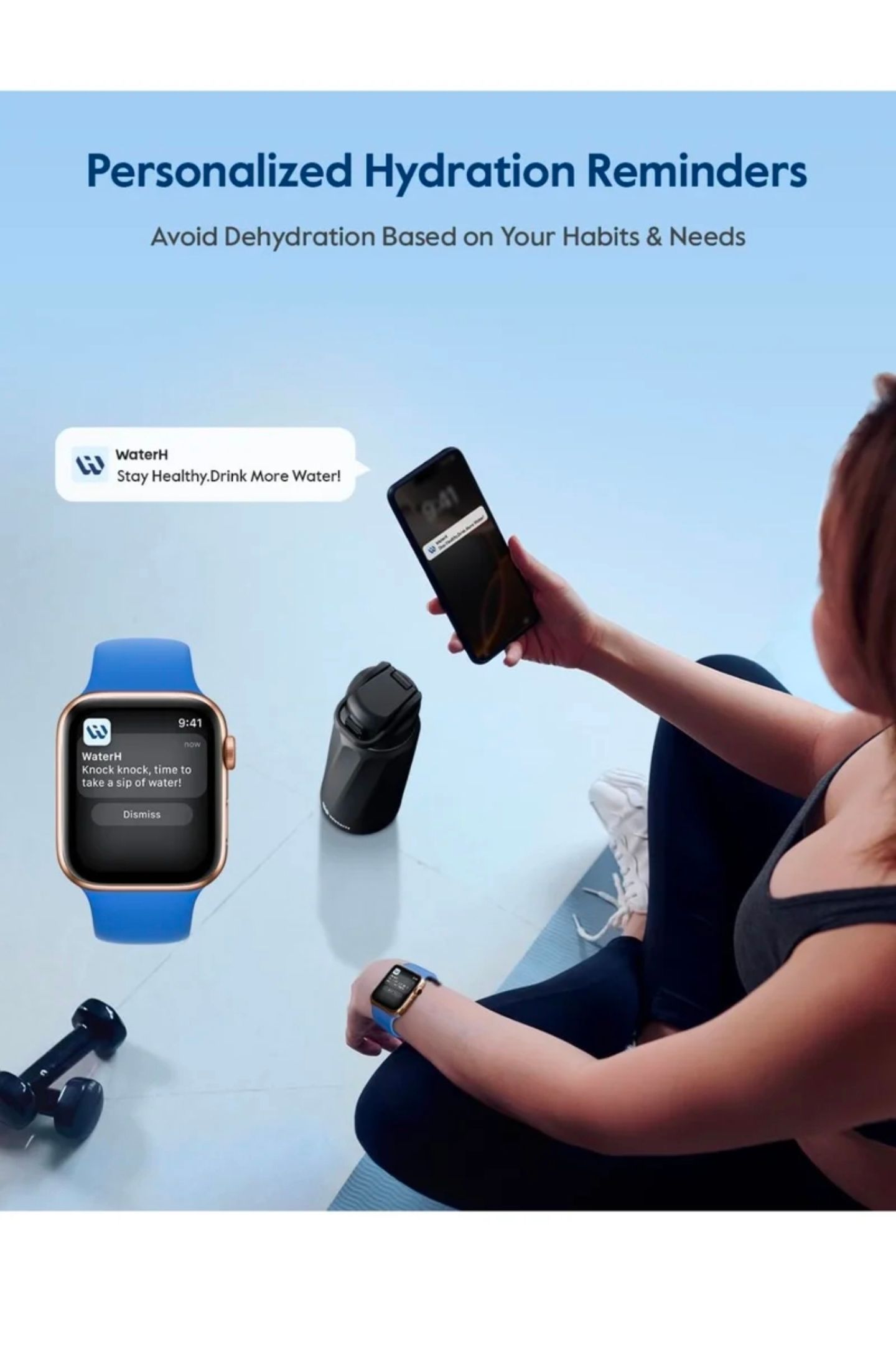 WATERH BOOST Smart Bottle with Reminder to Drink & Tracker Bottle_1