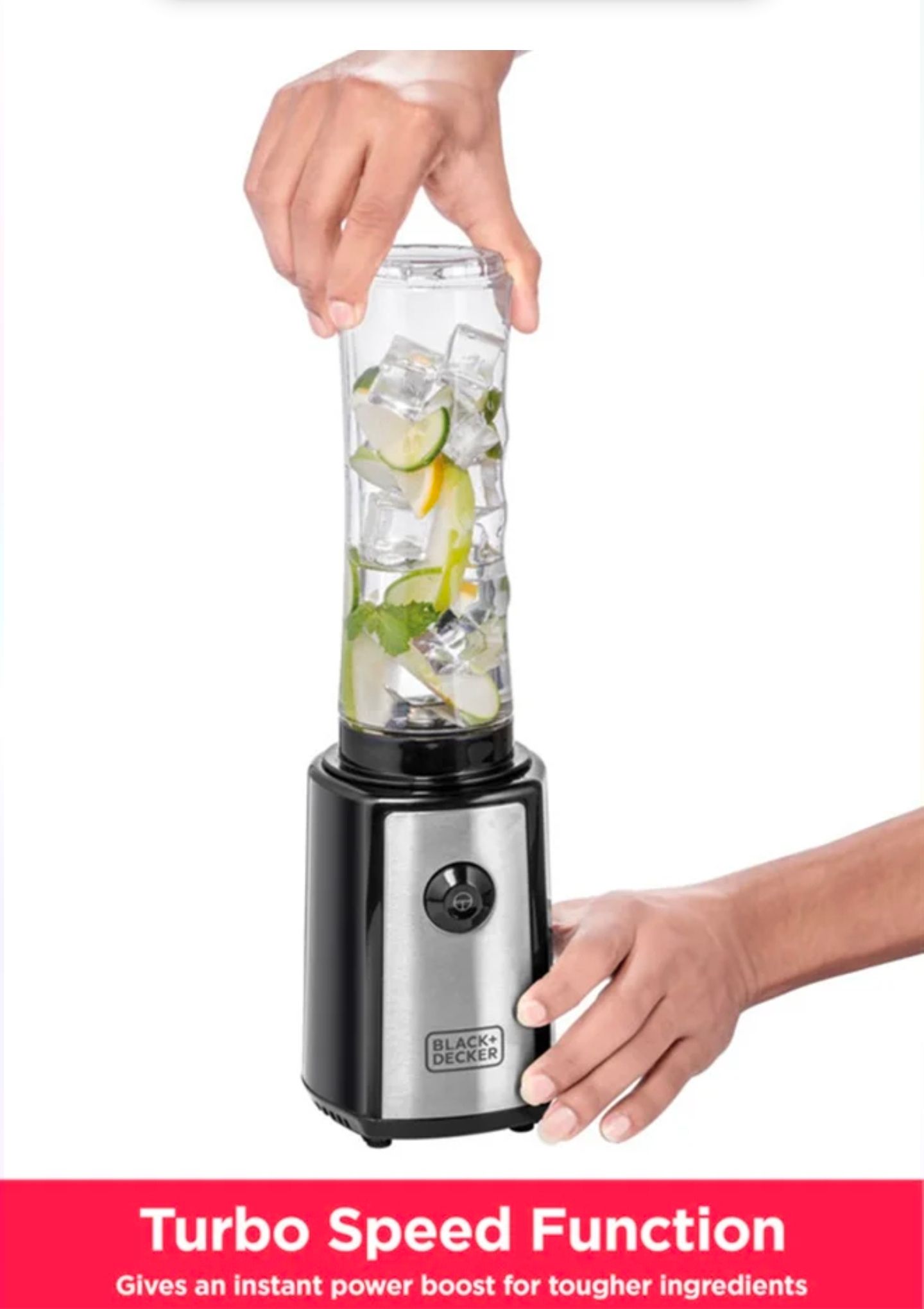 BLACK + DECKER Sports Blender/Smoothie Maker, 6-Piece Set with 500ml & 300ml BPA-Free Sports Bottles_3