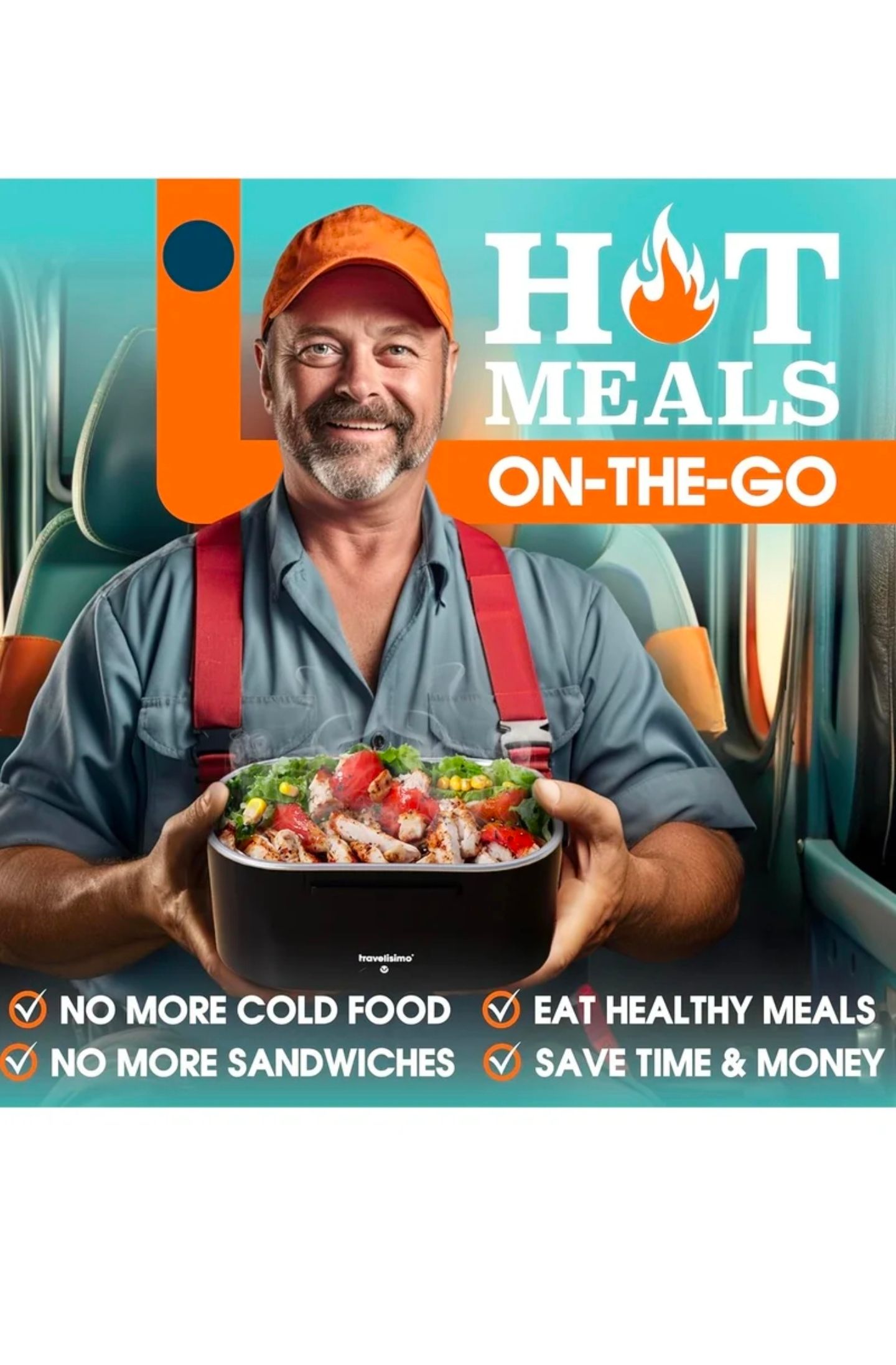 Electric Lunch Box for Adults 1.5L Self Heating Lunch Box for Car /Truck _1