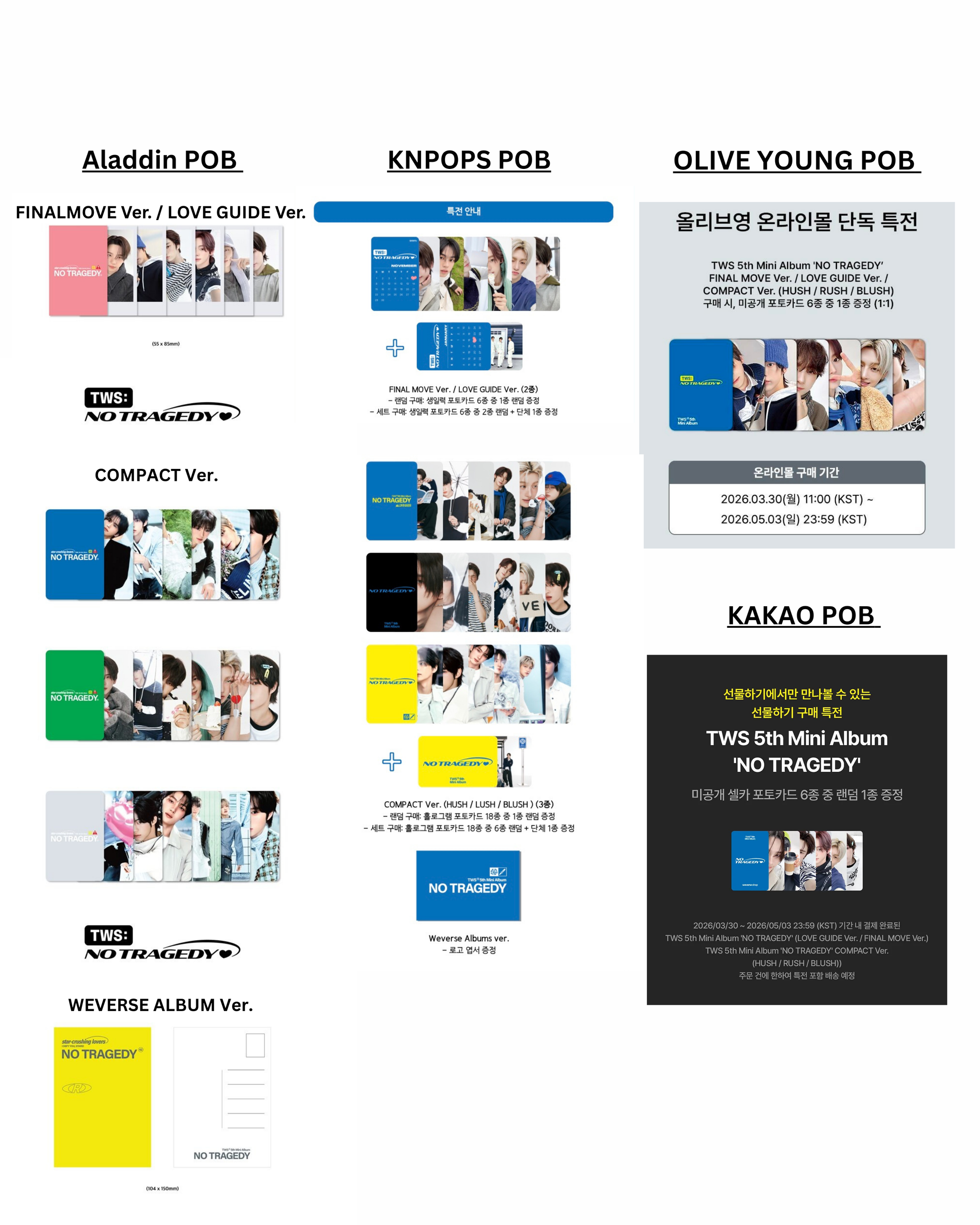 (Platform POB) TWS 5th Mini Album 'NO TRAGEDY'_9