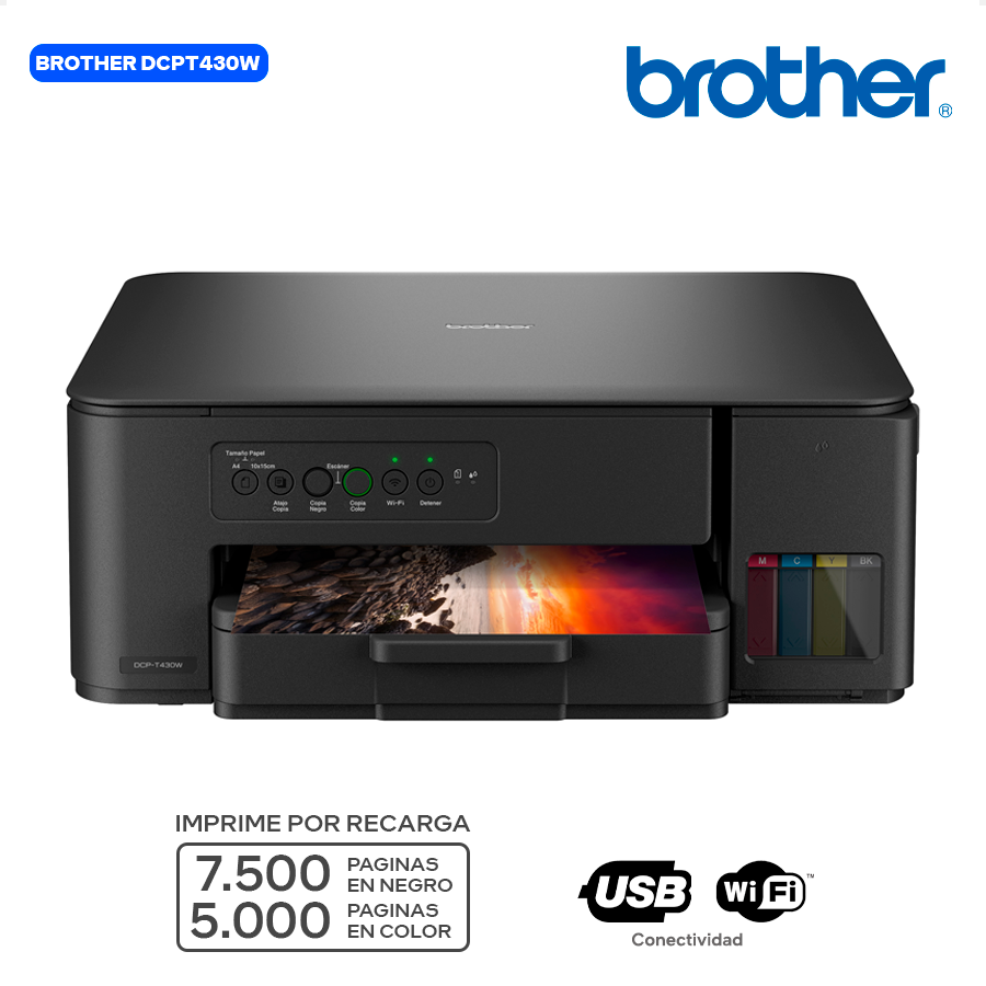 BROTHER DCPT430W / MULTIFUNCIONAL / IMPRESORA / ESCANER / COPIADORA / WIFI_0