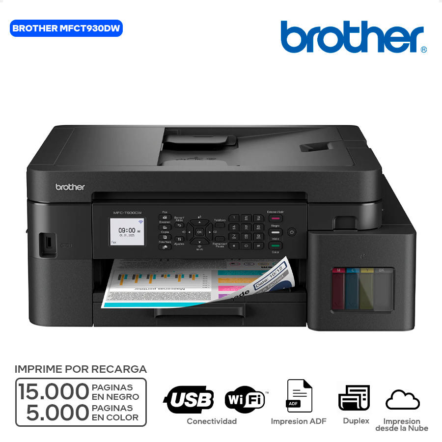 BROTHER MFCT930DW / MULTIFUNCIONAL / IMPRESORA / ESCANER / COPIADORA / DUPLEX / ADF / WIFI  (Copy)_0