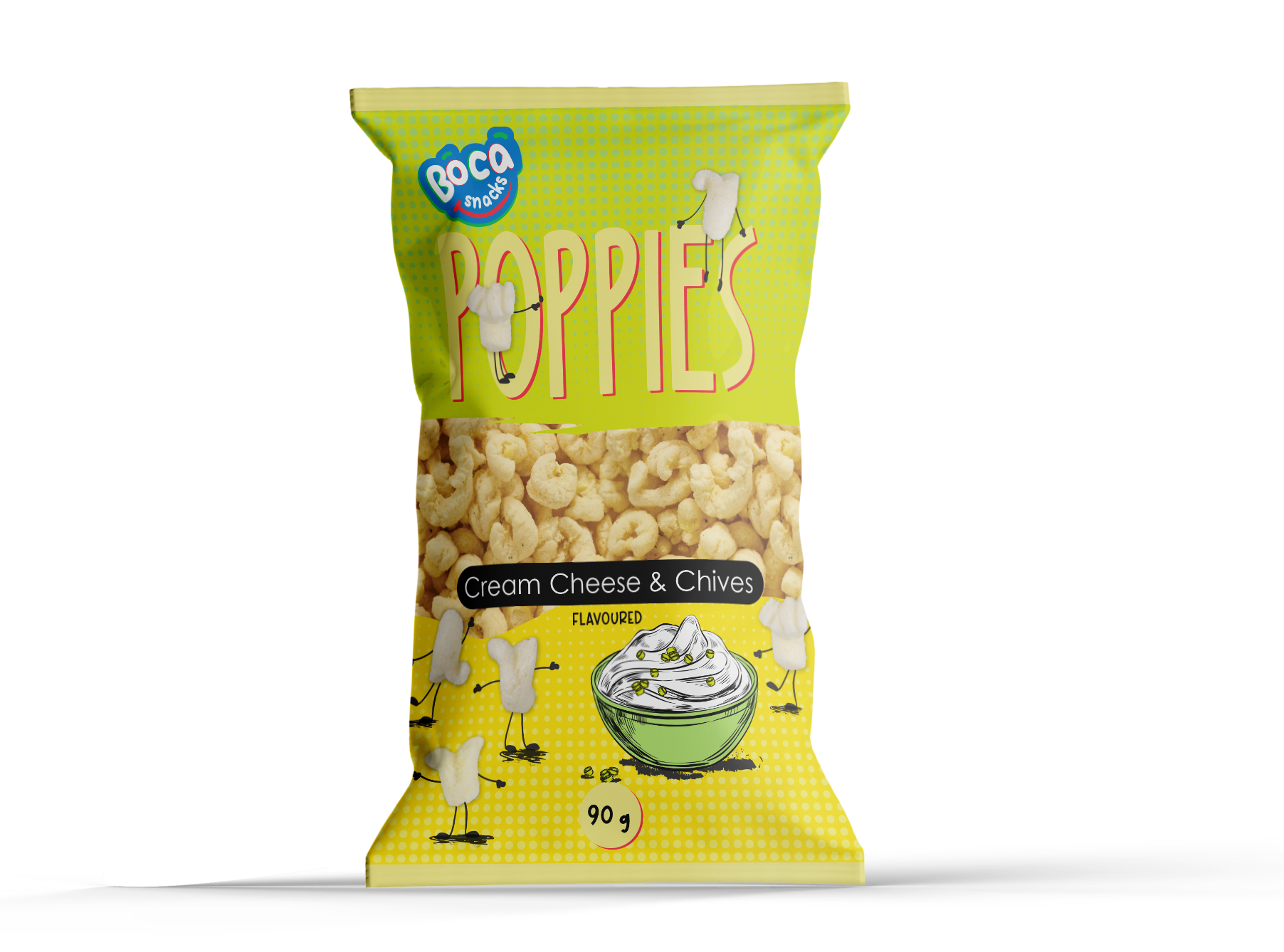 Boca Poppies Cream cheese & Chives 90g × 20s_0