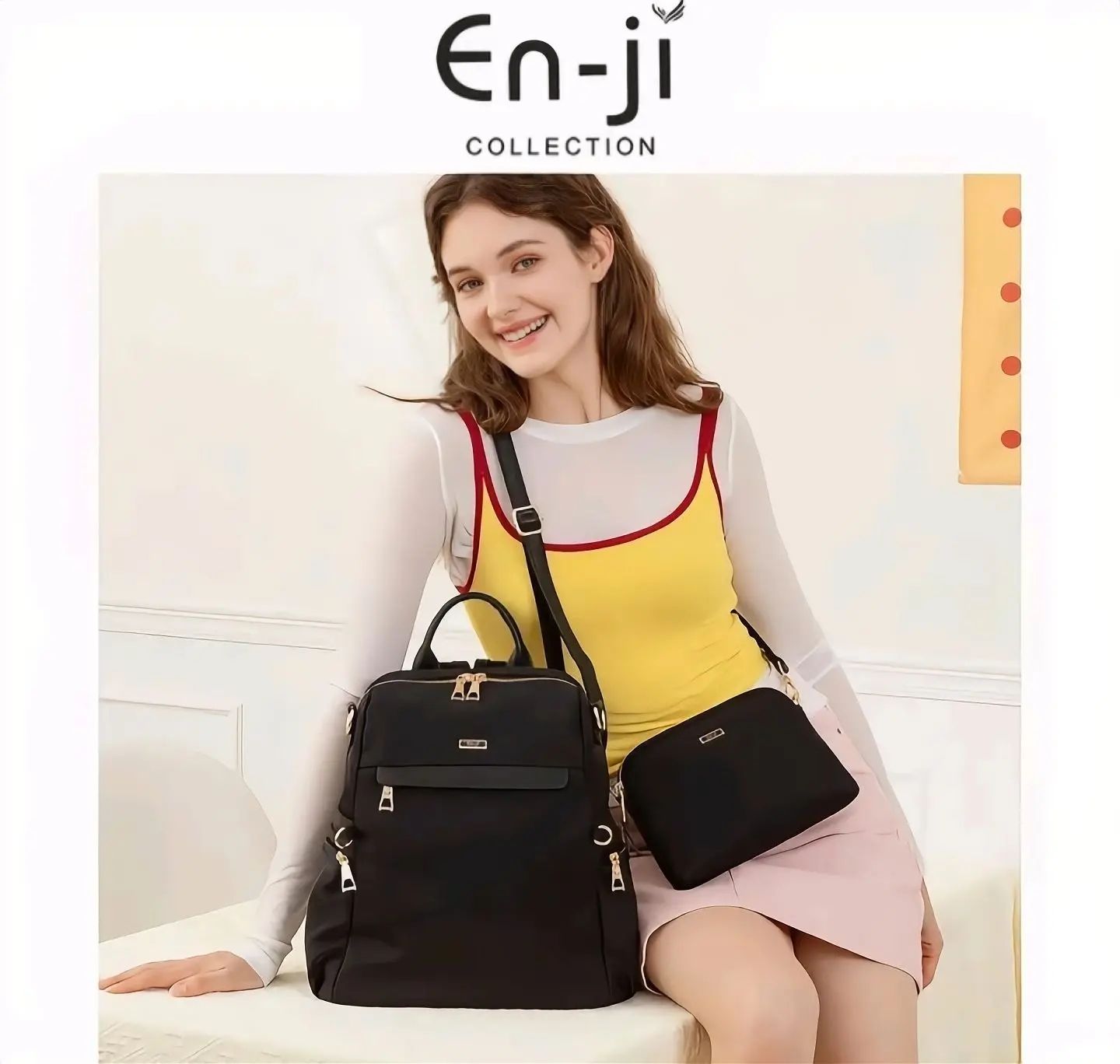 EN-JI LISA BACKPACK [Khaki]_2