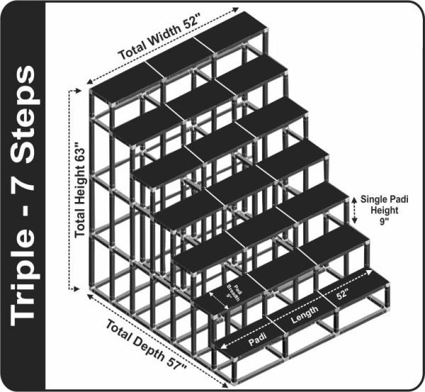RPT07- Triple Golu Padi/Steps (can be dismantled) - 7 steps_1