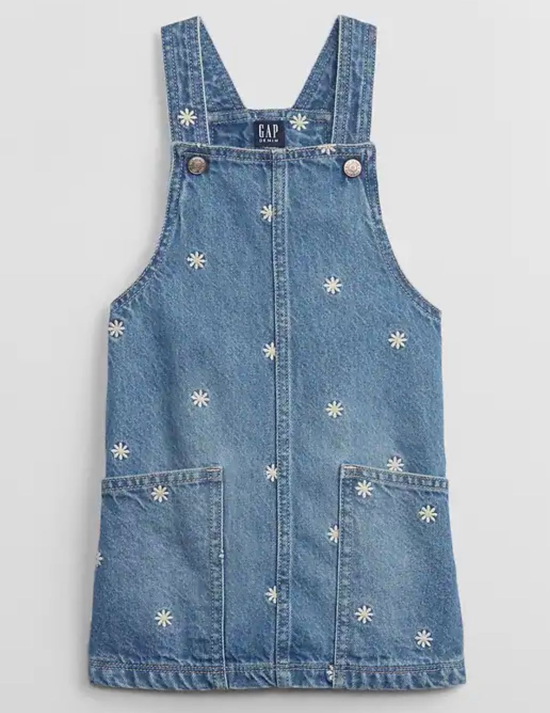 Embroidered Denim Daisy_0
