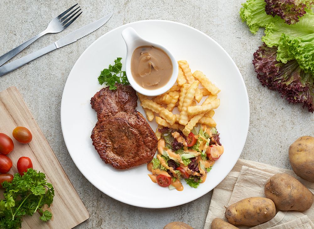蘑菇香煎 Mushroom Sauce with Chicken / Pork Chop_0