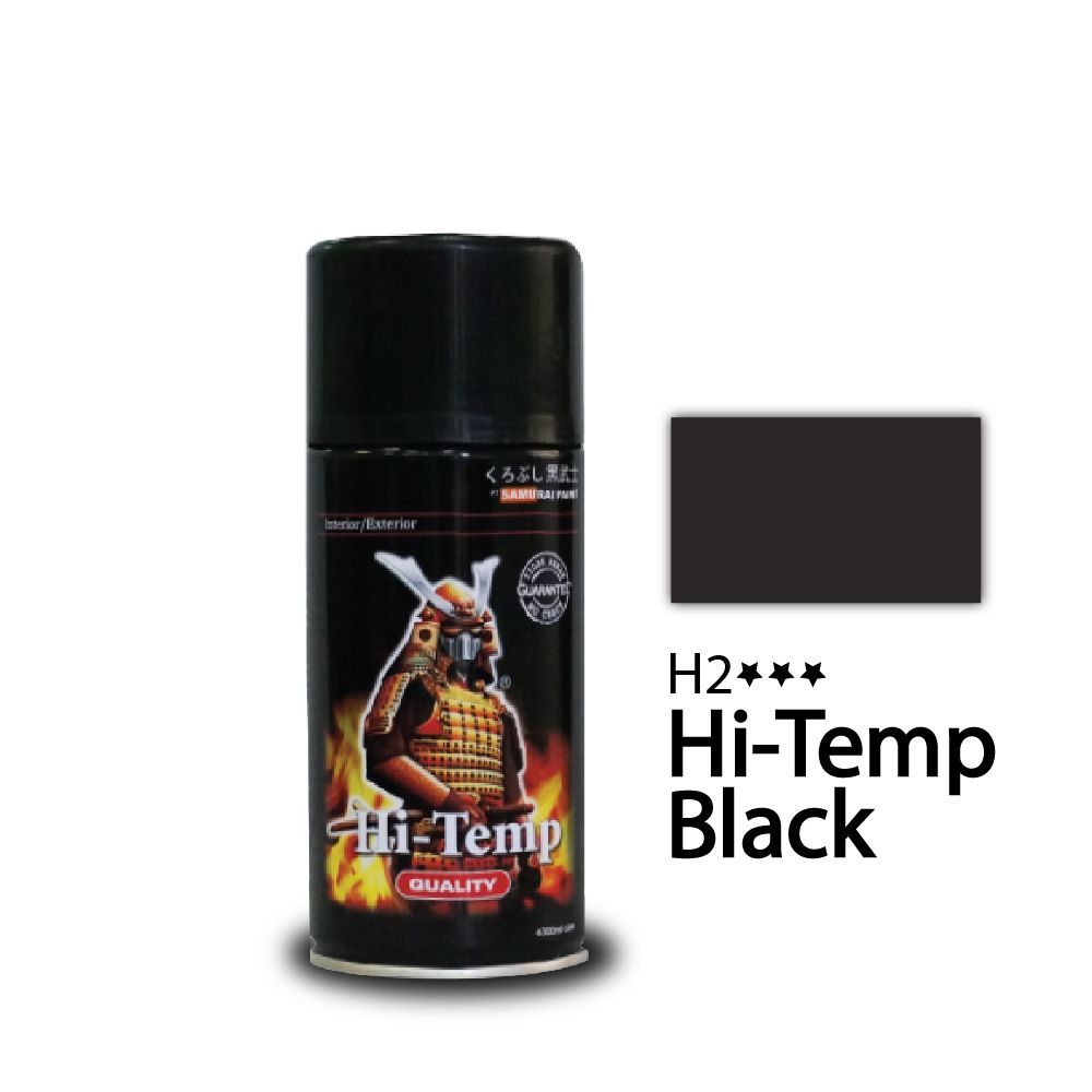 SAMURAI H2 Hi-Temp Black 600°c Heat Resistant Spray Paint🔥 Motor Spray Exhaust Tahan Panas Cat Motor 300ml_4