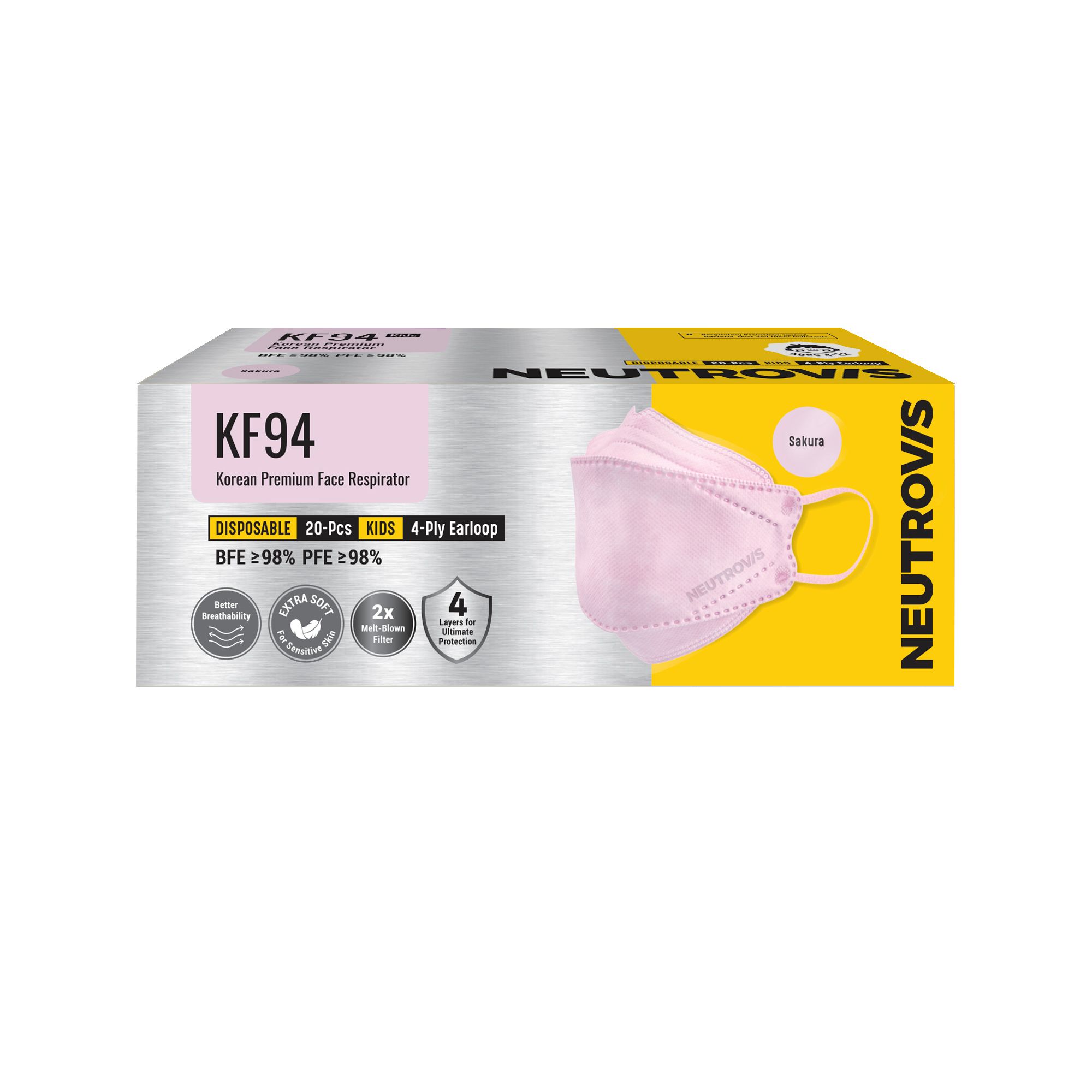 [PREORDER] Neutrovis 4-Ply KF94 Masks 20pc/Box_7