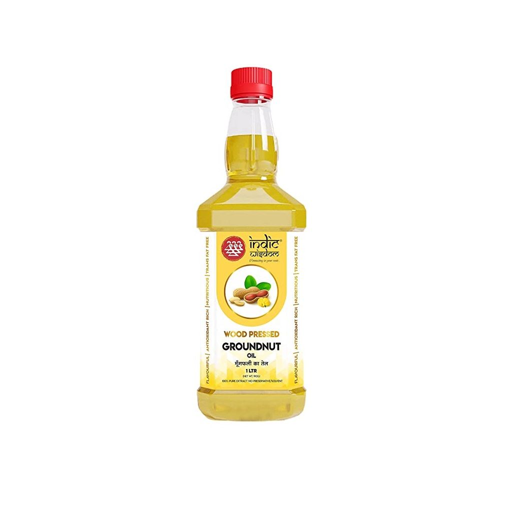 Wood Pressed Groundnut Oil (Cold Pressed Extracted on Wood Churner) - 1 L_0
