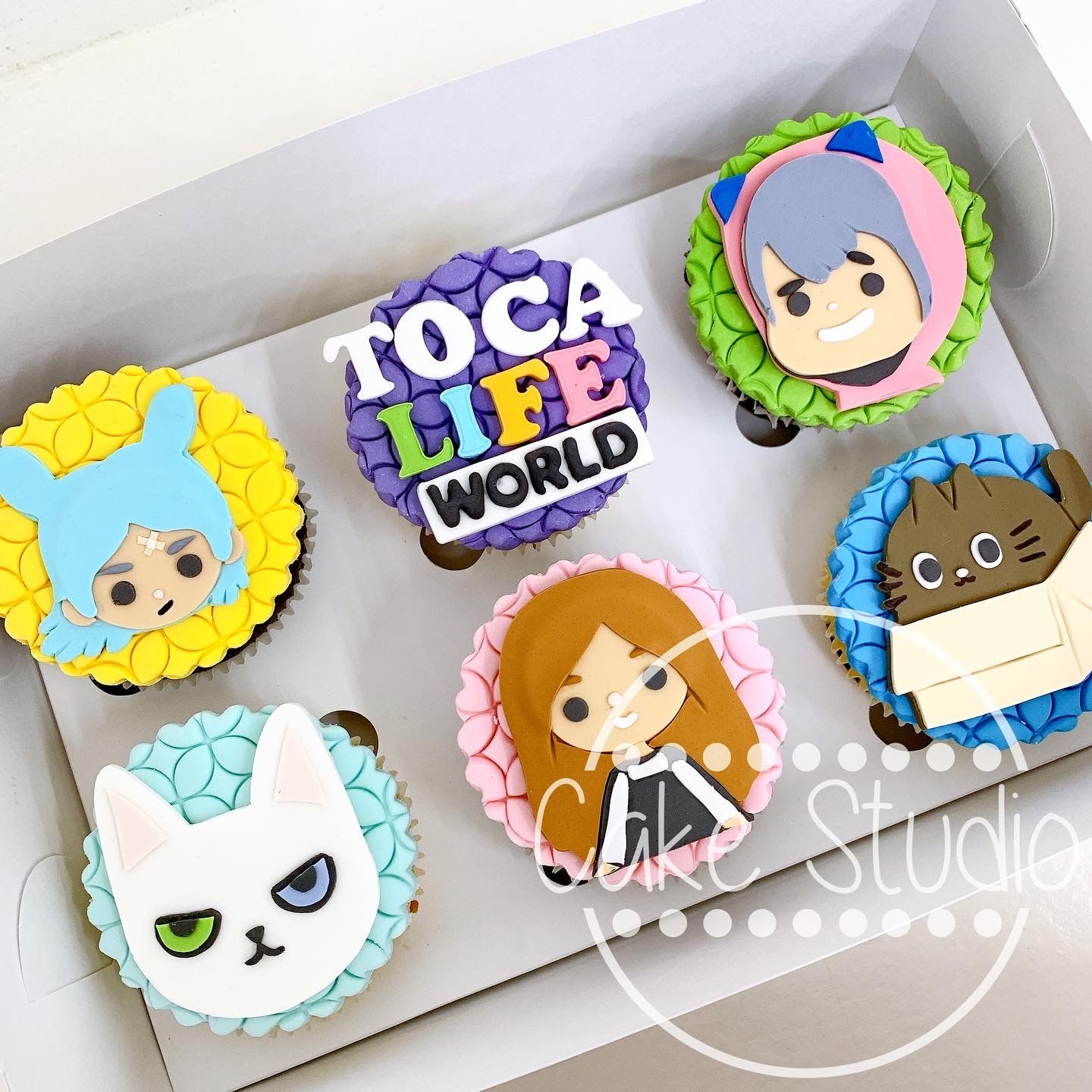 Caja 6 Cupcakes Personalizados - Fondant 2D_4