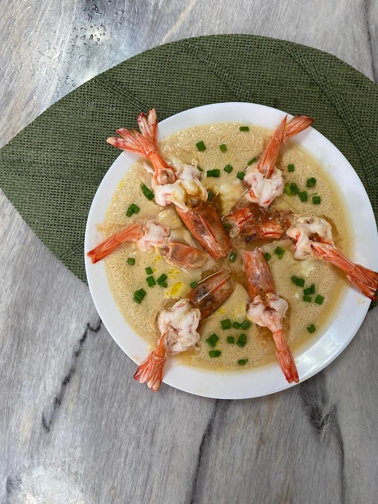 Steamed Prawn with Milk served with Thai Seafood Sauce_0