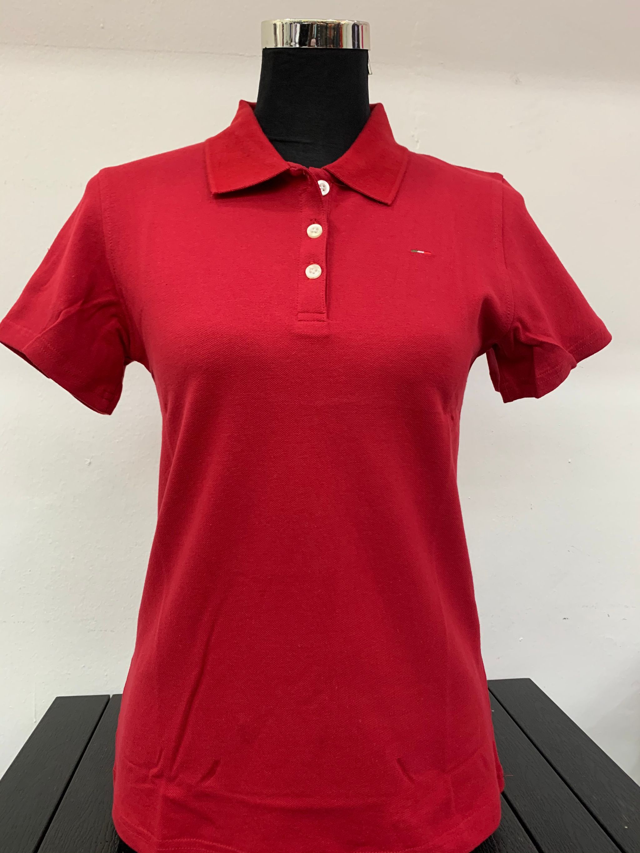Ladies Polo Tee (Red Solid Color)_0