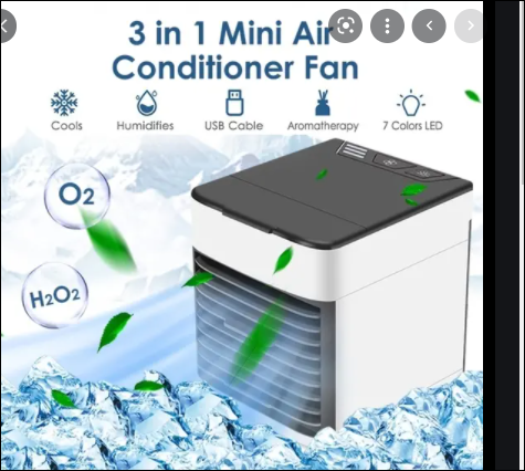  Mini Air Conditioner Fan with 3-Speed Airflow Control - Free delivery Country Wide ! _0