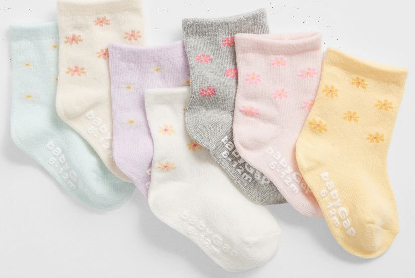 Baby Floral socks 7 pack_0