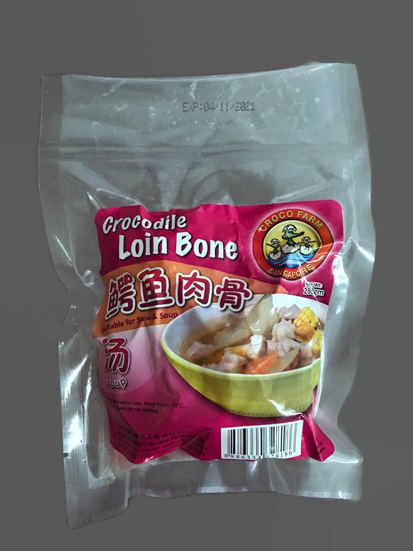 Croco Farm Frozen Crocodile Loin Bone(SOUP) 280gm[10 + 1 Deal] Buy 10Packet for $100 and get 1Packet Free._0