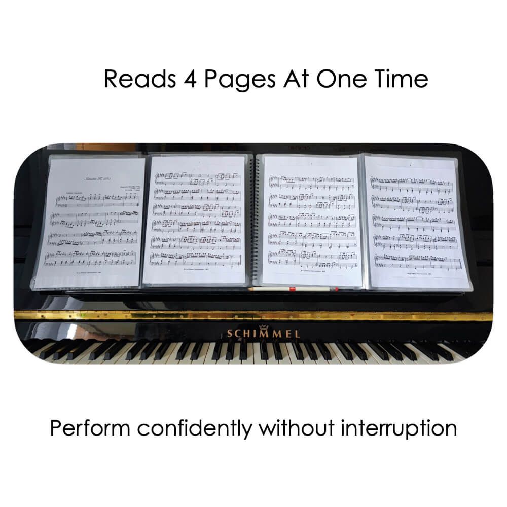 I'm A Happy Pianist Music Sheet Folder 4-Page Extended, A4 Size, 10 Sleeves, 40 Pages (5 Colours)_1