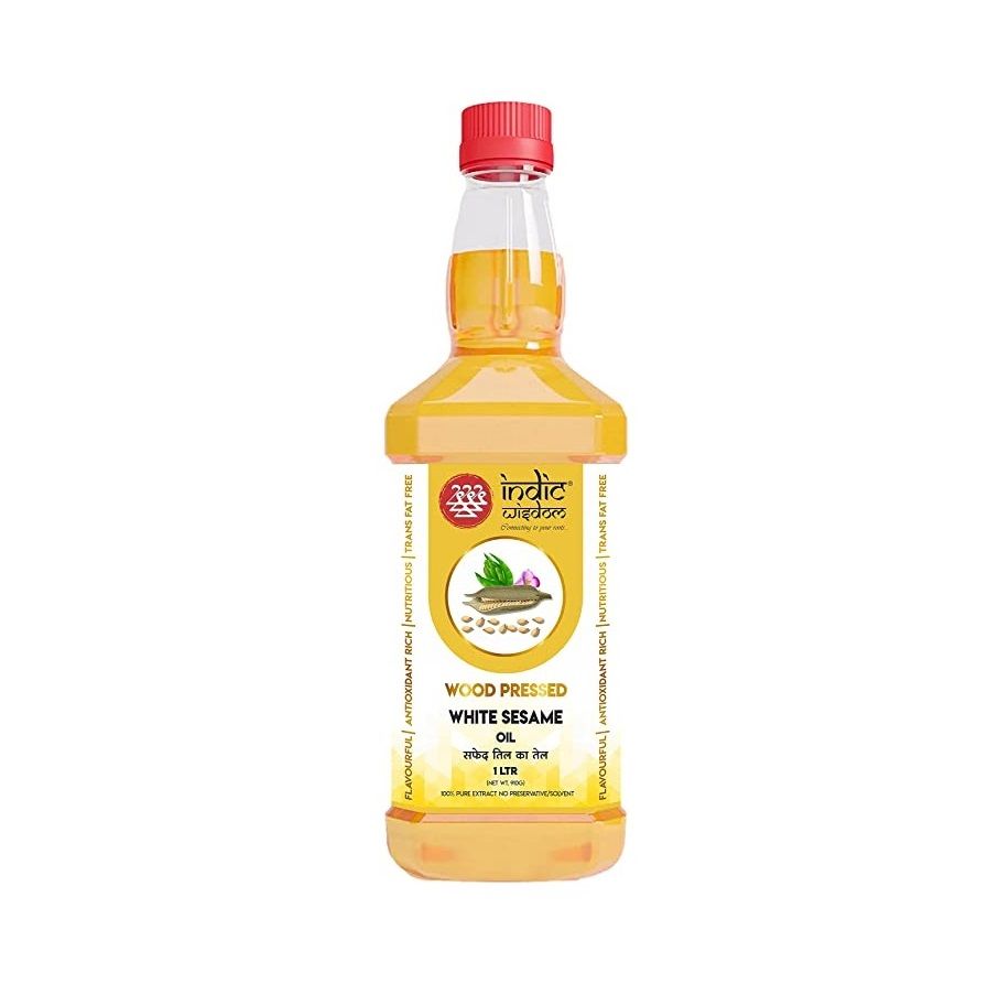 Wood Pressed White Sesame Oil (Cold Pressed Extracted on Wood Churner) - 1 L_0