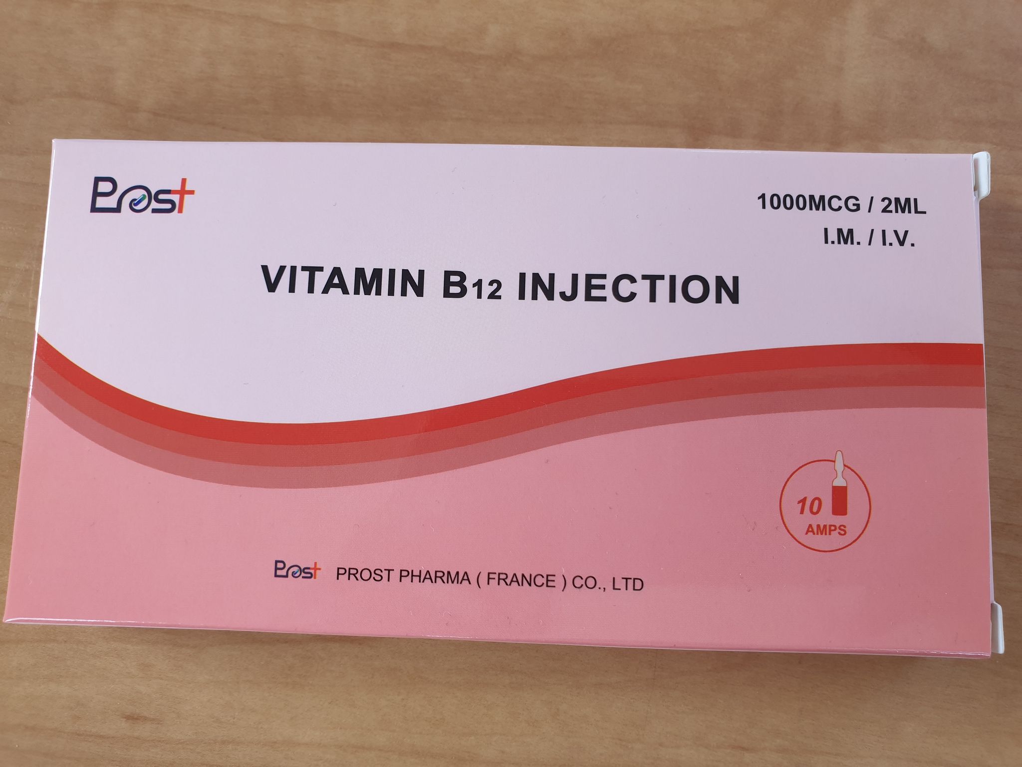 Vitamin B12 Injection 1000mcg / 2ml - 10amps_0