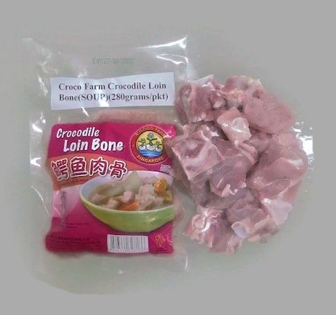 Croco Farm Frozen Crocodile Loin Bone(SOUP) 280gm[10 + 1 Deal] Buy 10Packet for $100 and get 1Packet Free._1