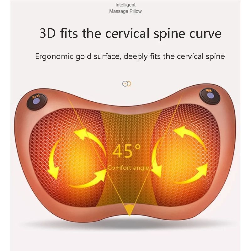 Oreiller de Massage électrique,vibration et Relaxation,des épaules et dos_1