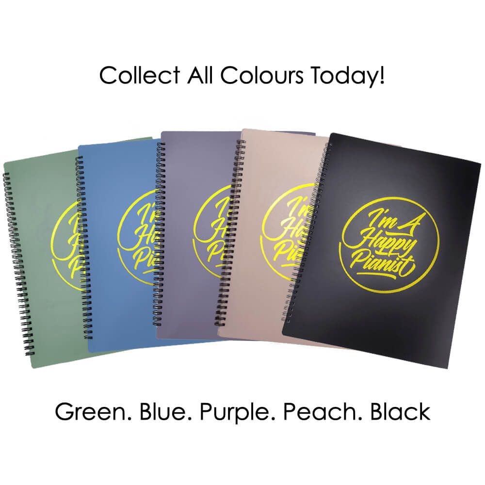 I'm A Happy Pianist Music Sheet Folder 4-Page Extended, A4 Size, 10 Sleeves, 40 Pages (5 Colours)_4