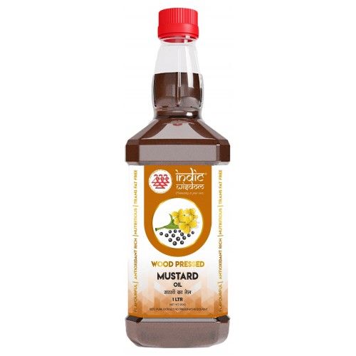 Wood Presed Mustard Oil (Cold Pressed Extracted on Wood Churner)- 1 L_0