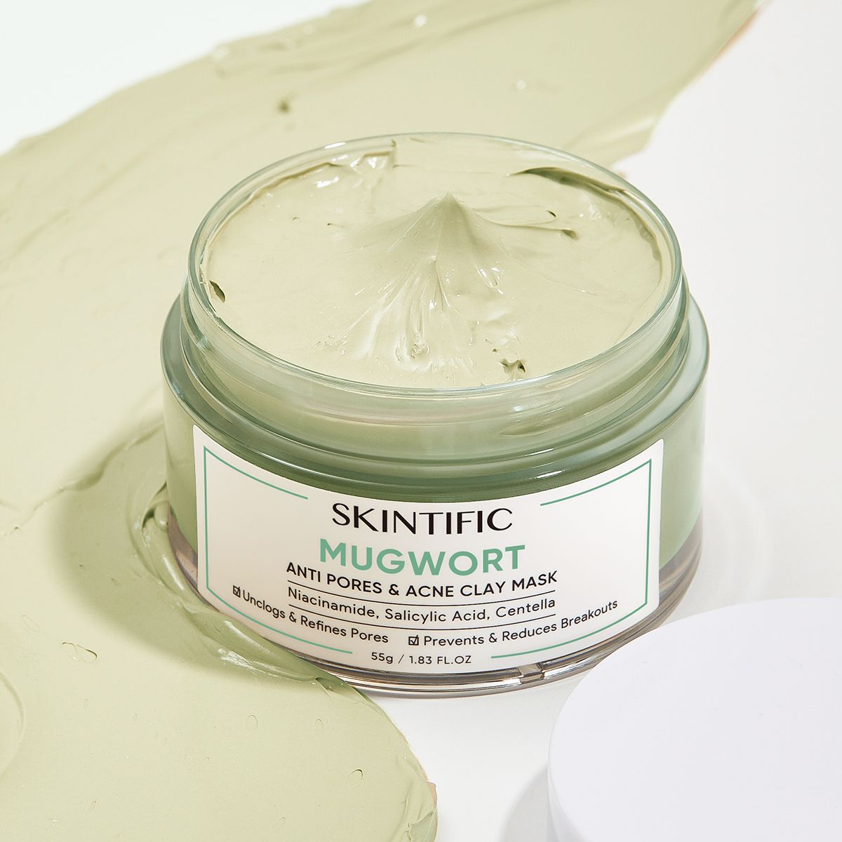 Skintific Mugwort Anti Pores & Acne Clay Mask 55g_0