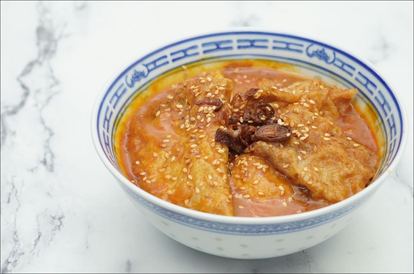 咖喱奶油酿豆腐＋猪肠粉 (Curry Cream Sauce) Yong Tau Foo w/ Chee Cheong Fan _0