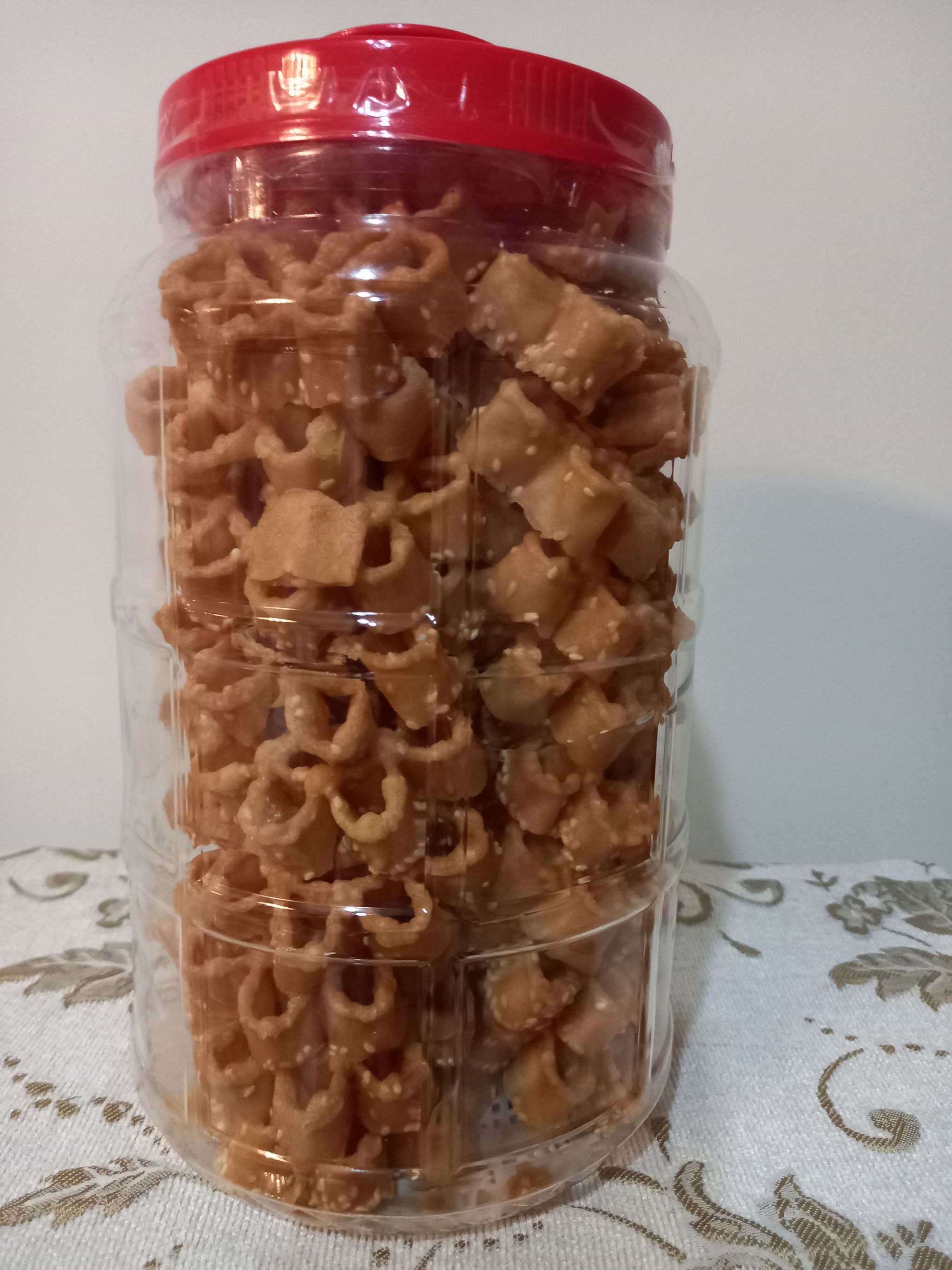 Eggless Honeycomb Cookies 无蛋蜂窝角_0