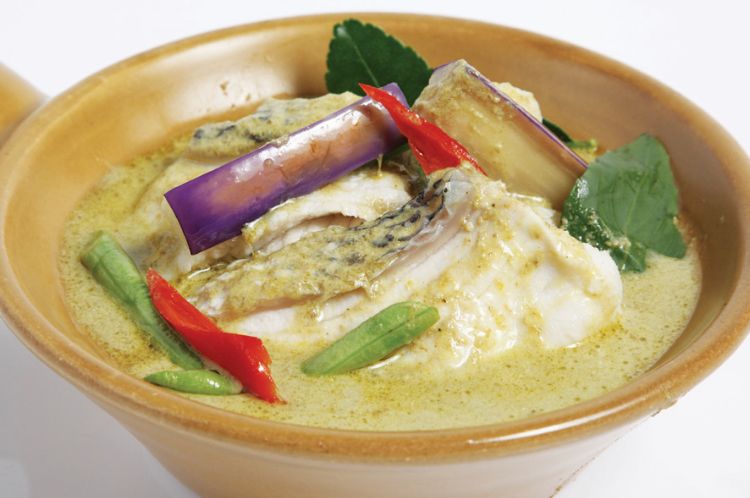 Green fish curry _0