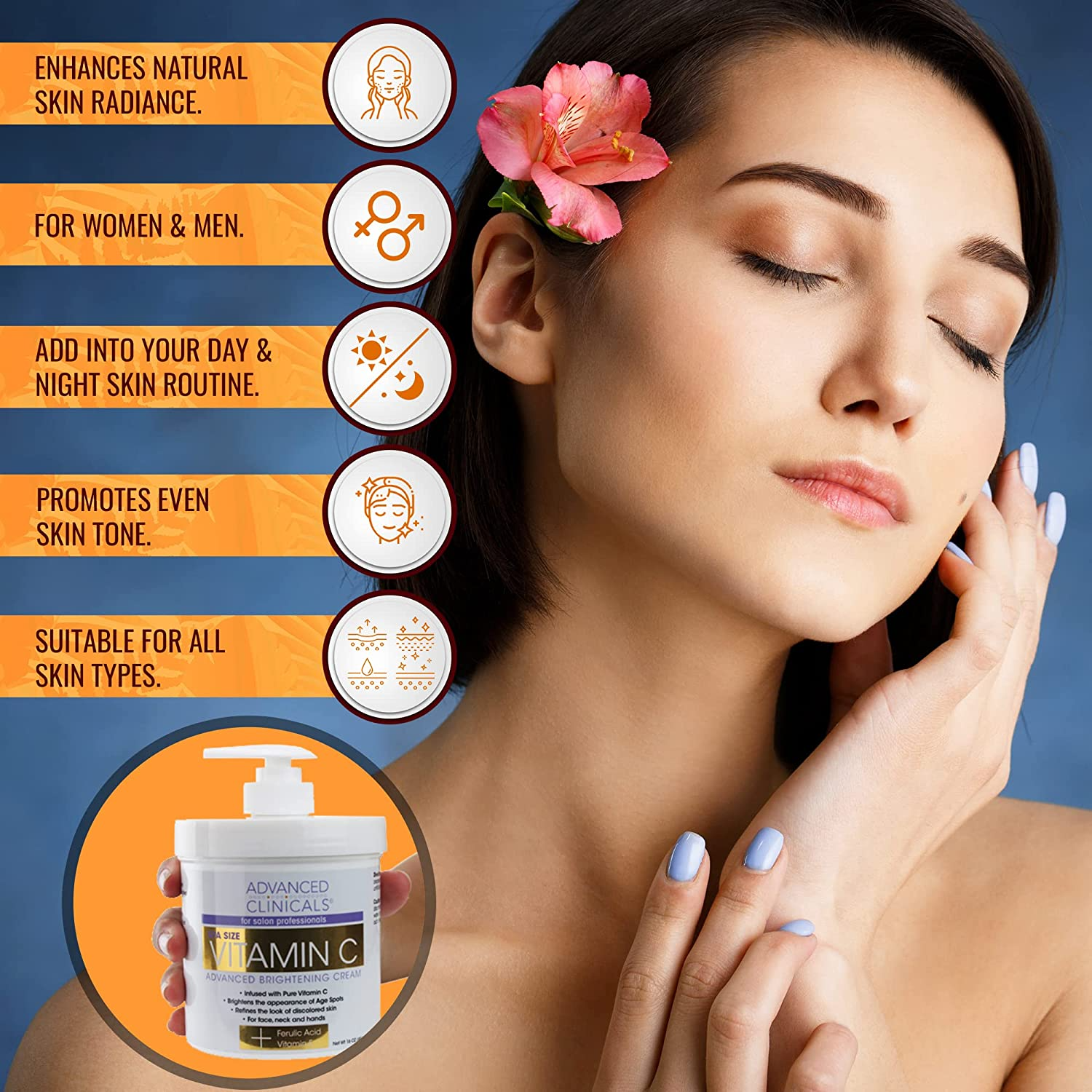 Advanced Clinicals Vitamin C Brightening Face & Body Cream_4