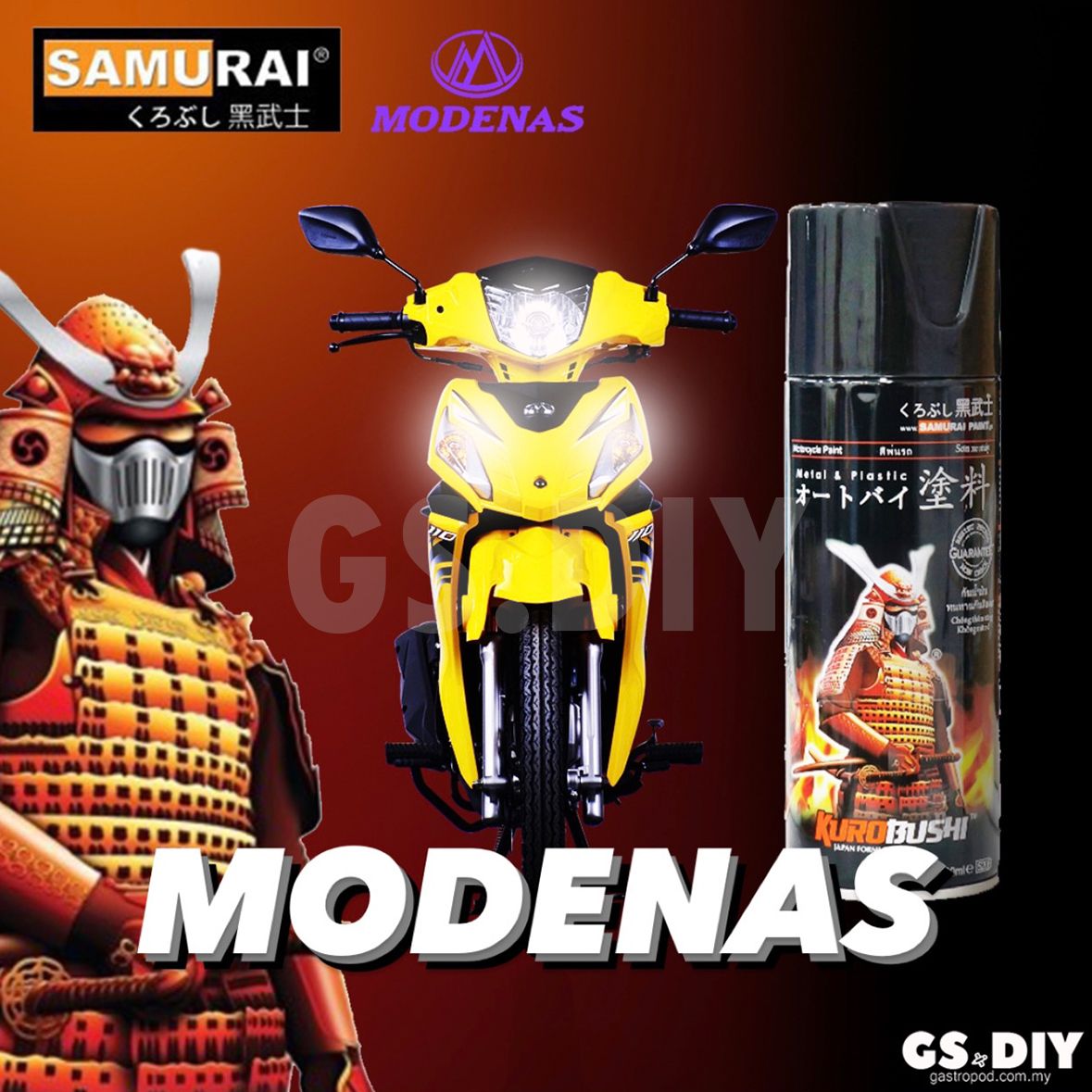 SAMURAI Spray Paint MODENAS Color 400ml (#M510 #M511 #M514 #M515)_0