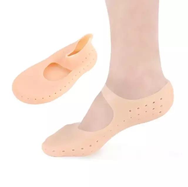 Chaussette silicone Chaussettes de pied anti-sèches, Silicone protéger les semelles talons_8