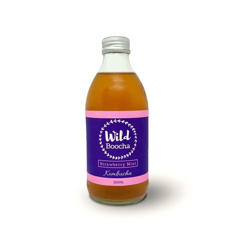 Wild Boocha Strawberry Mint Kombucha - 300 ML_0