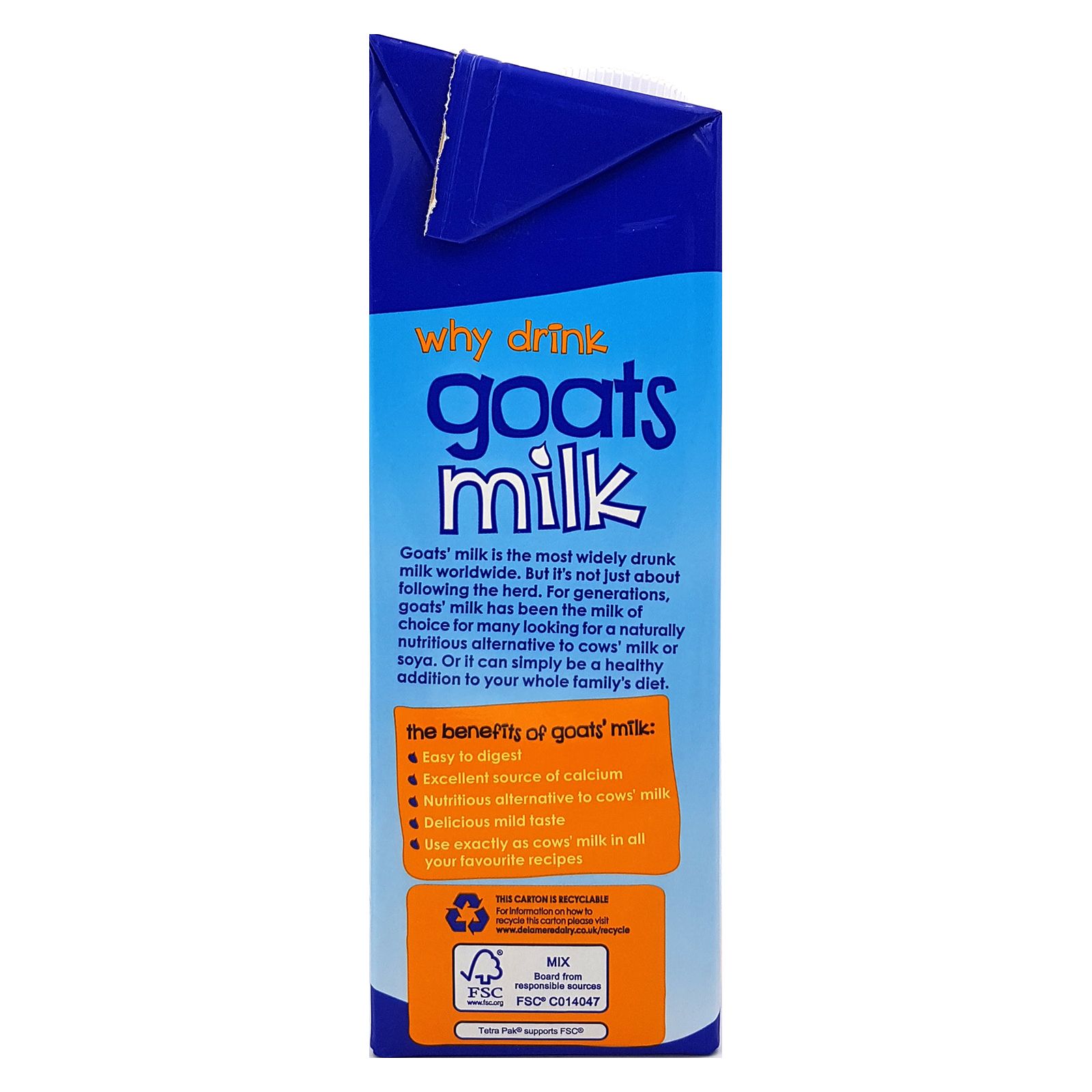 Delamere Dairy UHT Whole Goats Milk 12 x 1L_3