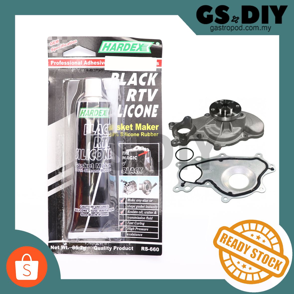 Hardex RS-660 Black RTV Silicone Gasket Maker, 100% Silicone Rubber_2