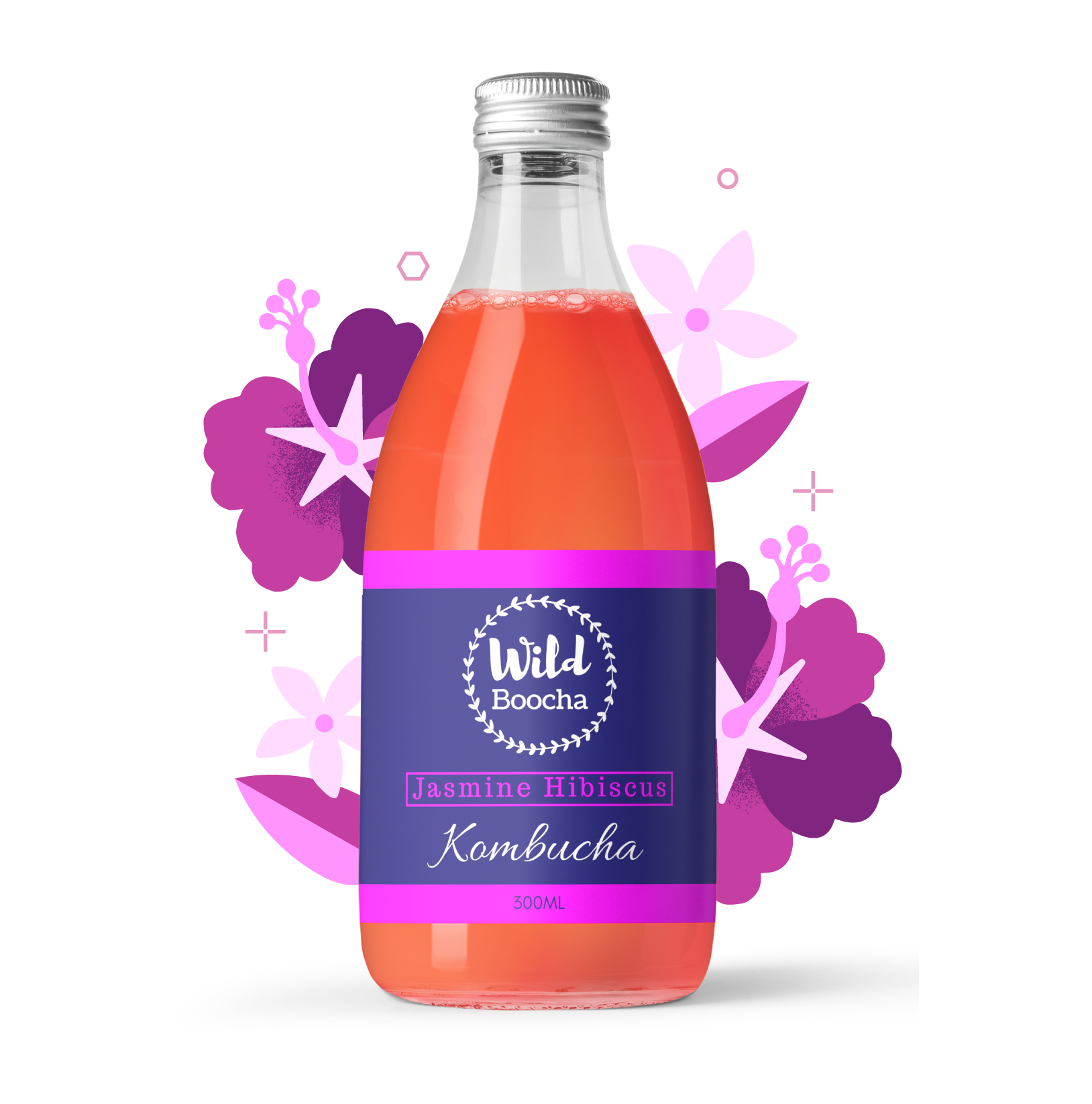Wild Boocha Jasmine Hibiscus Kombucha - 300 ML_0