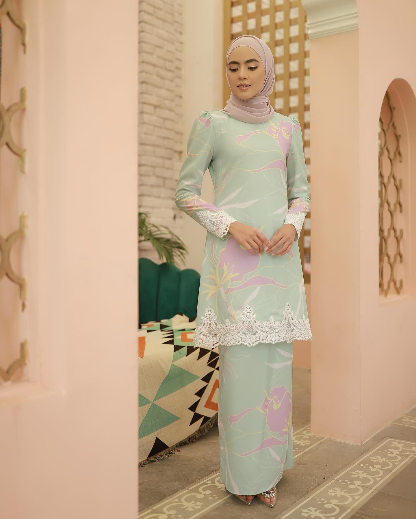 CARRA LACE KURUNG - MINT GREEN_1
