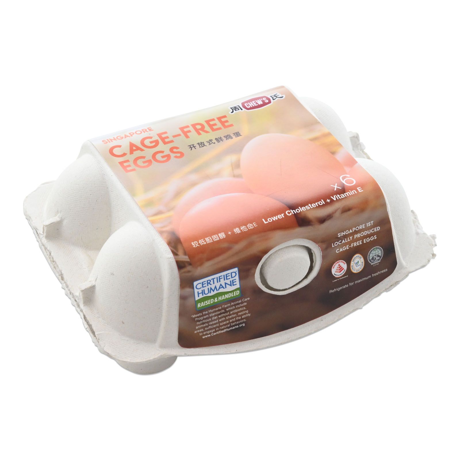 Chew's Cage Free Fresh Eggs - 6 PCS_0