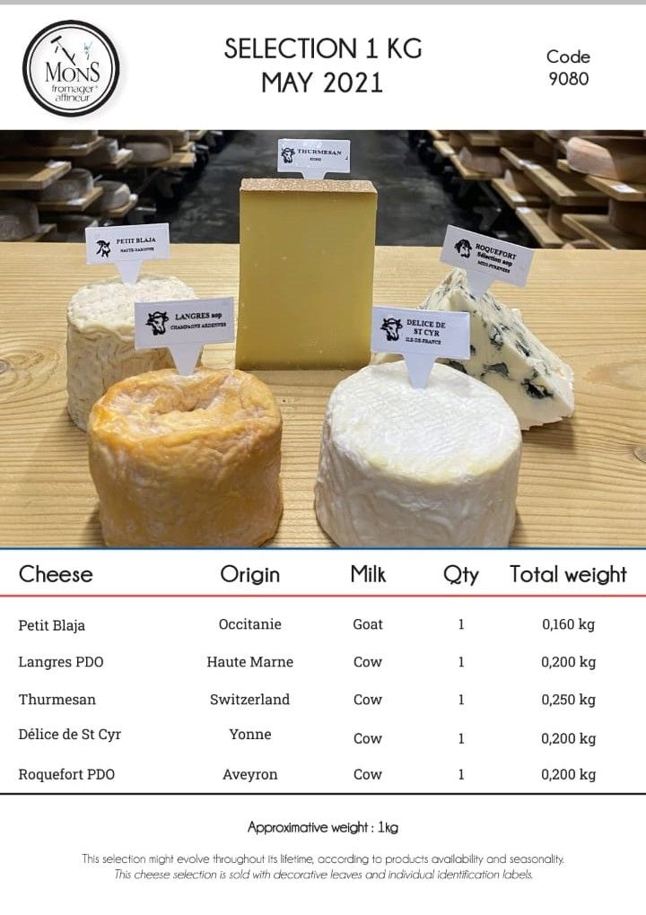 Mons Cheese Selection 1kg (Meilleur ouvrier de France)_0