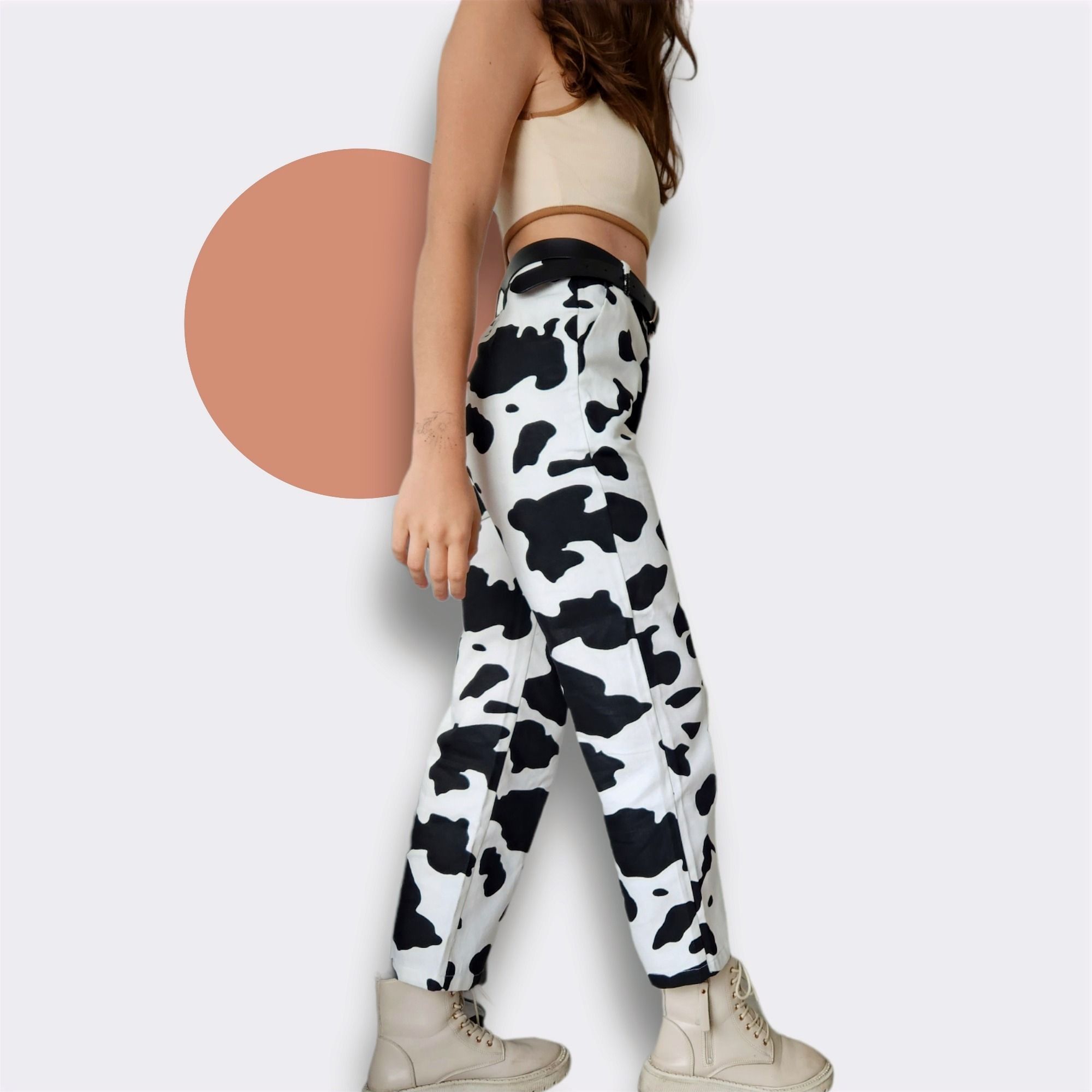 SUBTLE FLARE COW PRINT JEAN_1