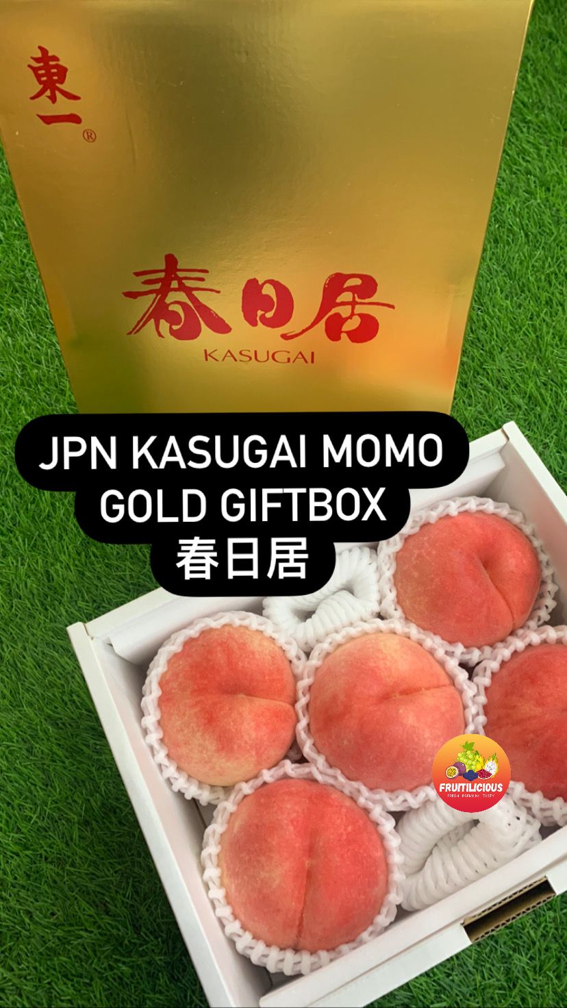 JPN YAMANASHI KASUGAI MOMO GOLD GIFTBOX _1