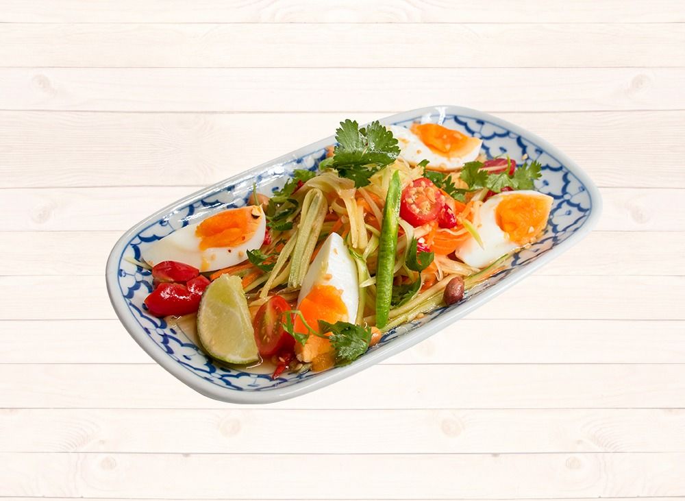 Salted Egg Papaya Salad ตำไทยไข่เค็ม_0