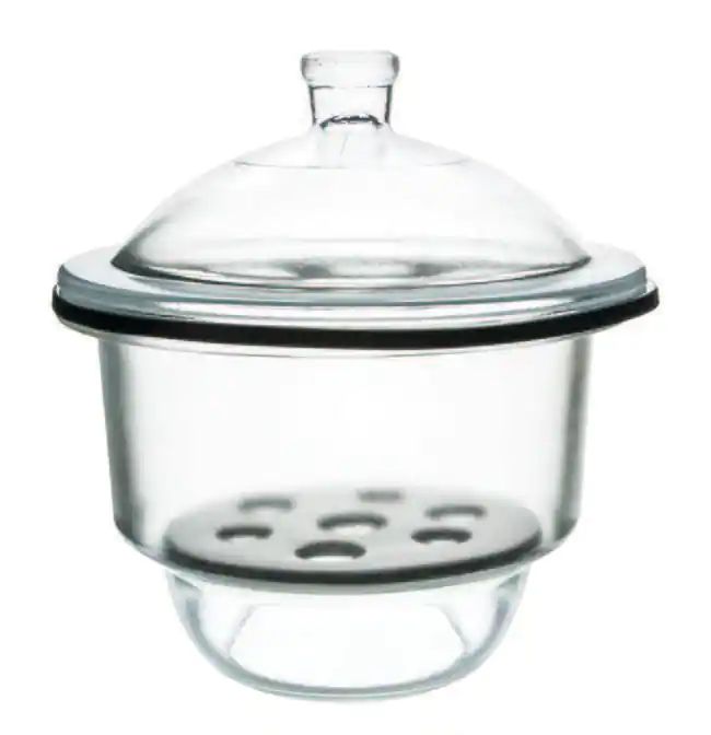 VACUUM DESICCATOR, WITH GROUND-IN STOPCOCK AND PROCELAIN PLATE CLEAR (PCS)_0