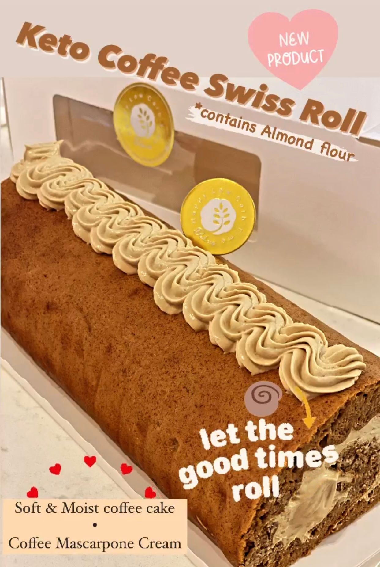 Coffeeeeee Swiss Roll (Almond flour)_0