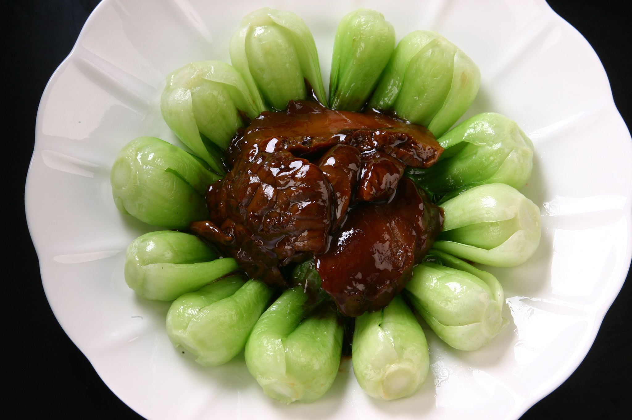 蚝油花菇白菜  Braised Shiitake with daily green _0